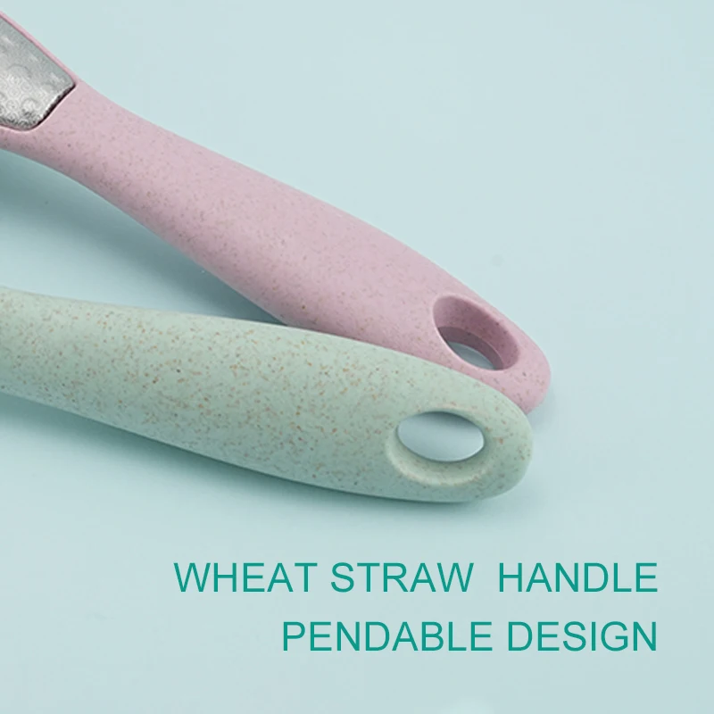 Professional Foot File Callus Remover Double Sided Foot Scrubber with wheat straw handle For Cracked Heel And Foot Dead Skin
