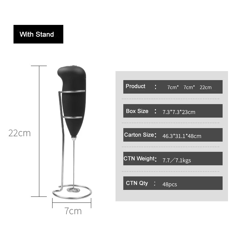 Wholesale Durable Handheld Milk Frother Electric Whisk- Easy Clean Milk Frother Wand & Mini Blender - Electric Coffee Frother