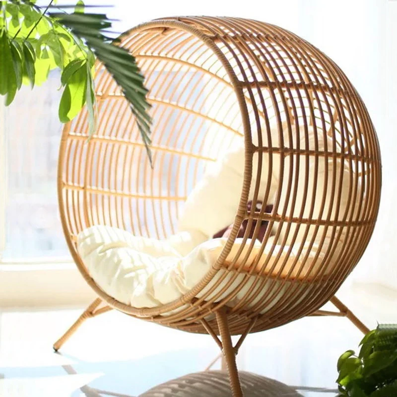 Special design garden sofa egg shape rattan wicker children sofa