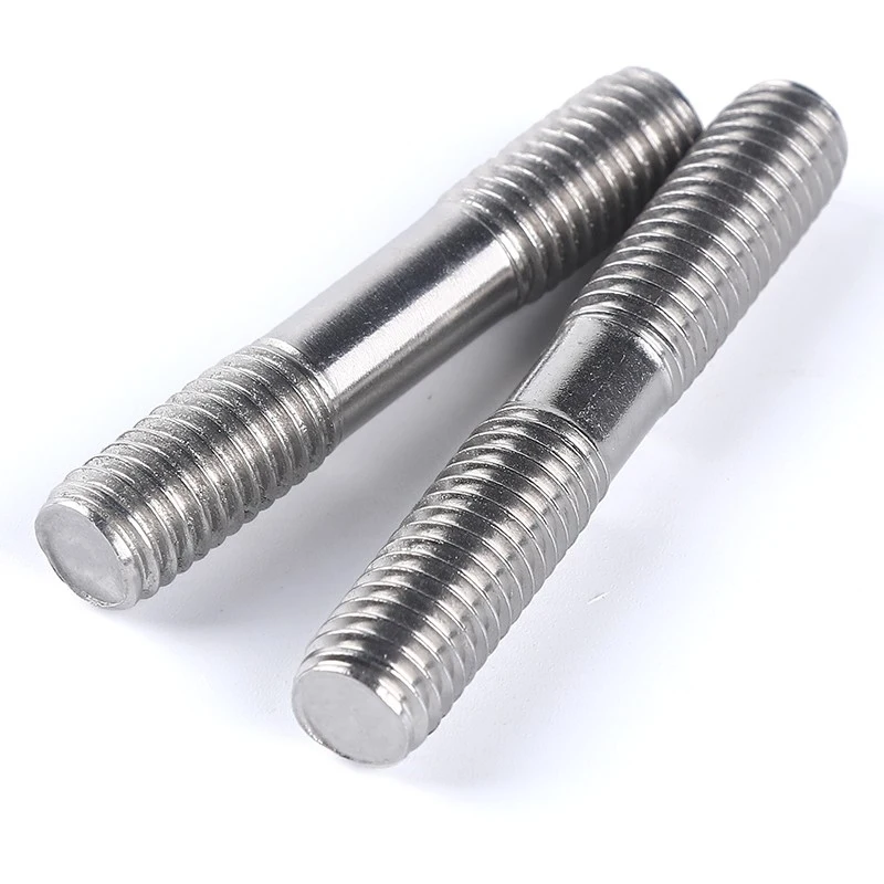 M12 1.25 Astm sa193 b7 b16 carbon steel plain stainless steel double threaded bar ball stud bolt