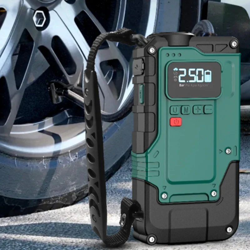 Hot sale Inflate pump Starter Power Bank All in One car jump starter air compressor with battery Automobile Car jump starter