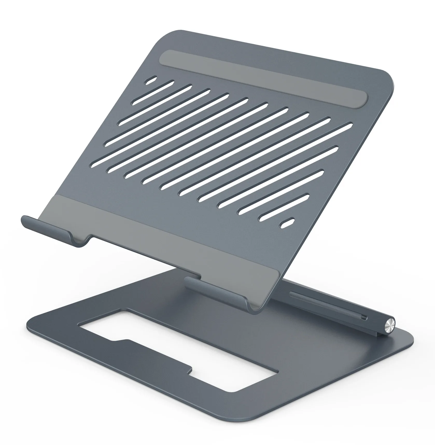 Winstars Adjustable Height Aircooled Foldable Desktop Supporter Holder Metal Folding Laptop Stand