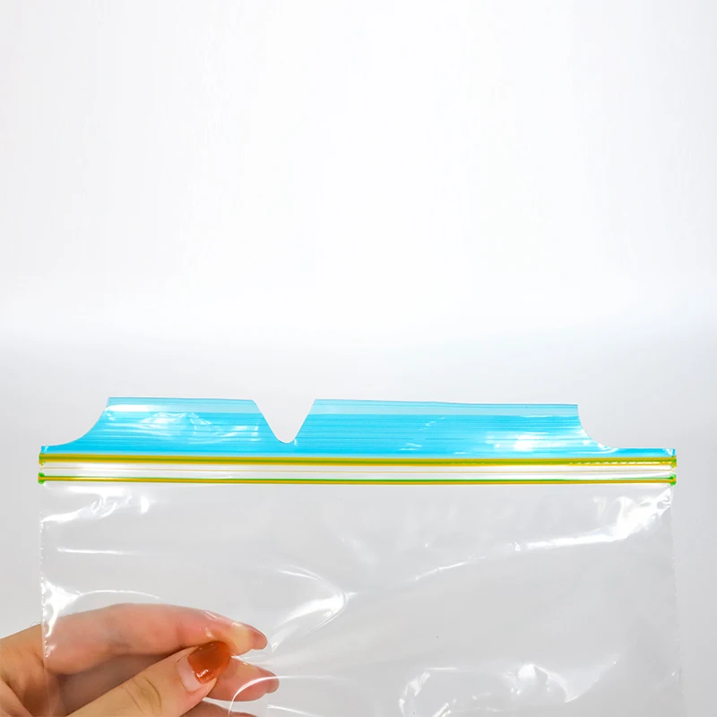 New technology sachets de congelation LD high tab lipzip double seal zip freezer food bags for easy opening