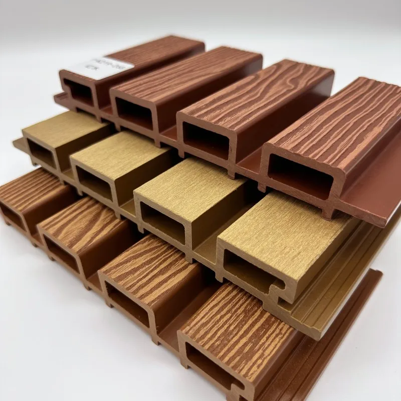 colourful customizable Waterproof wood look wpc Wall Panel Cladding Indoor hollowed Wpc Panels for Interior Decoration