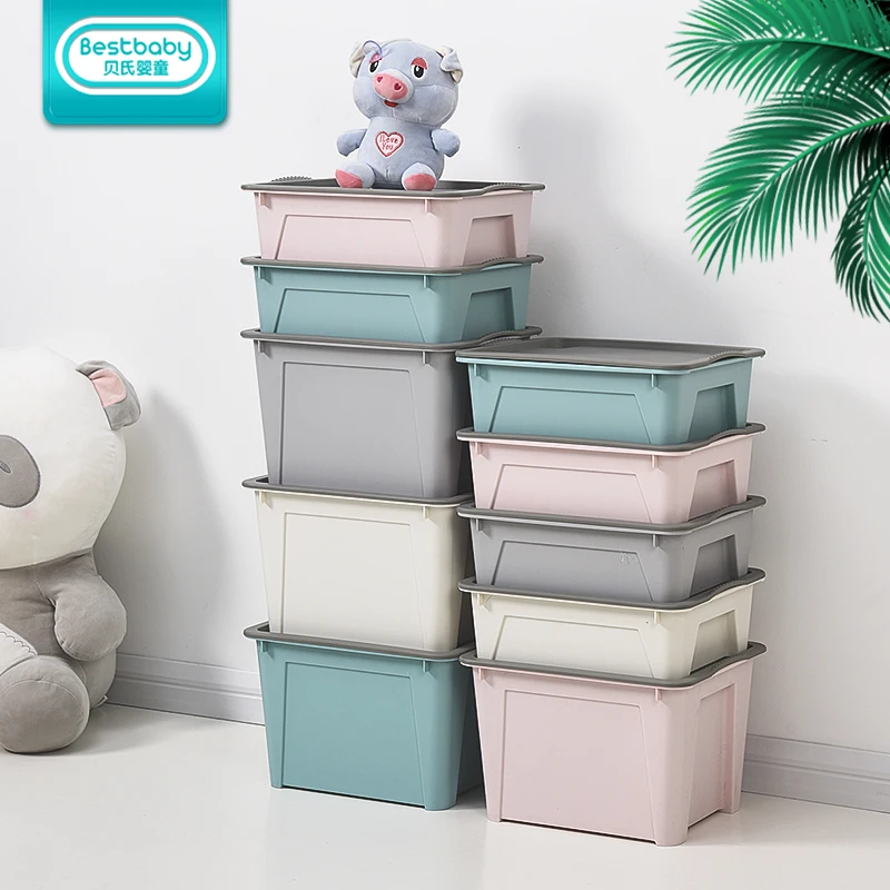 Factory Direct Baby Large Storage Sundries organizers Big Plastic colorful Box Wholesale with Lid