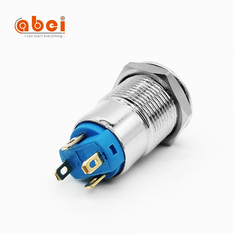 
ABEI Diameter 12mm on off For light Power led 5V 110V waterproof reset/latching Metal push button switch 