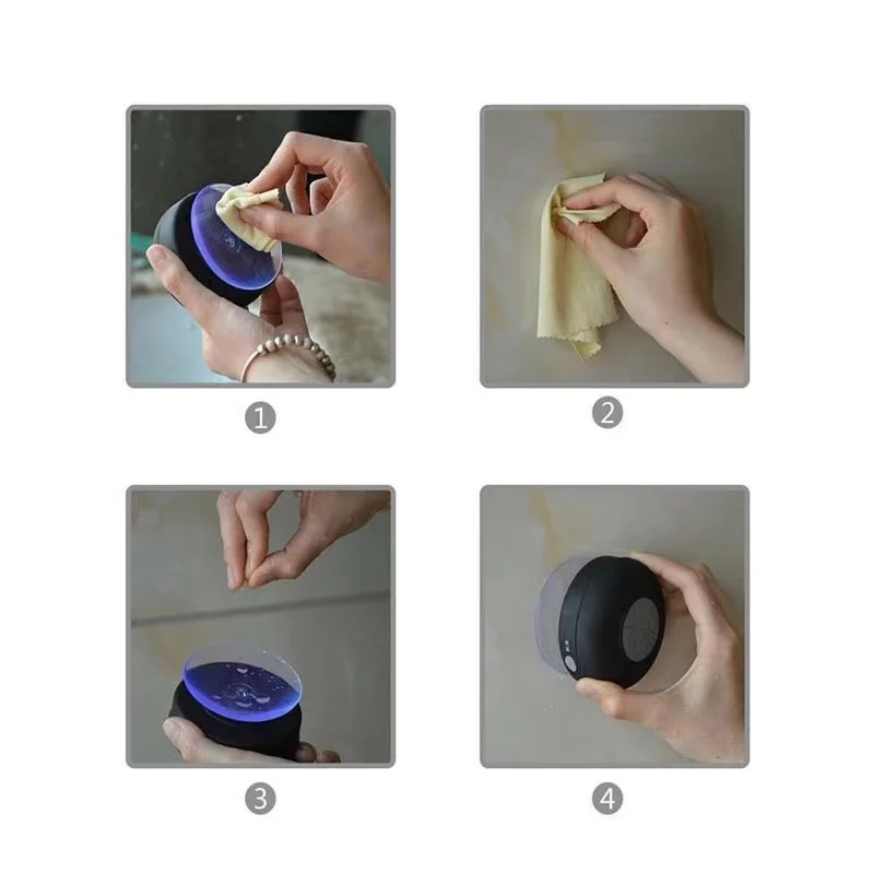 2021 Guangdong Cheap Portable Waterproof Wireless Mini BT Shower Speaker Wireless Suction Speaker