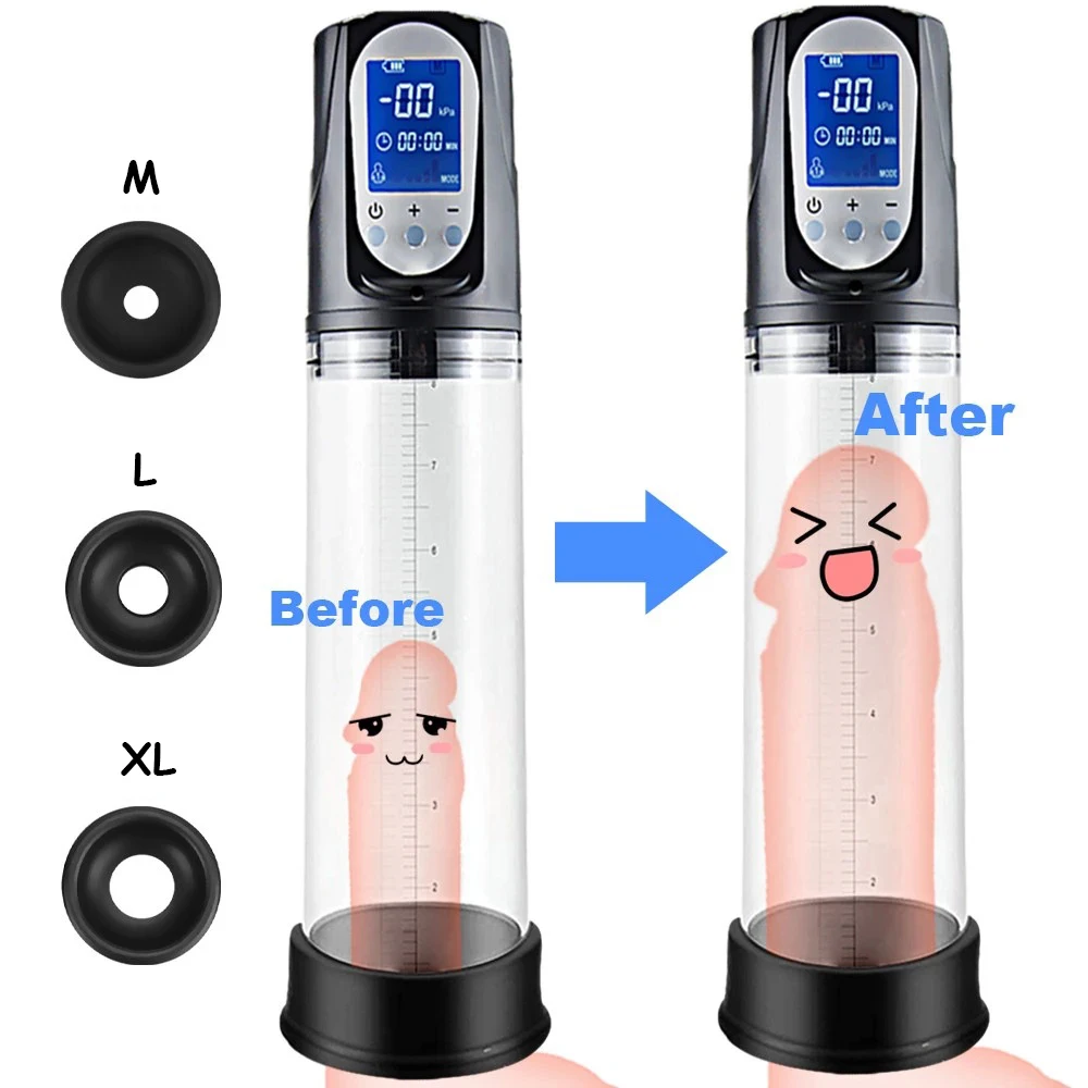 Hulamy Penis Vacuum Pump for Male ED Enhancement Erectile Enlargement Penis Enlarger become bigger