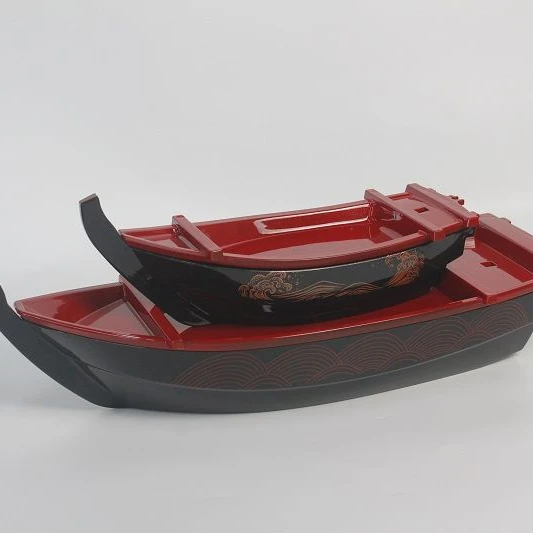 Japanese Restaurant Equipment Serving Tray Decoration Plastic Sushi Boat