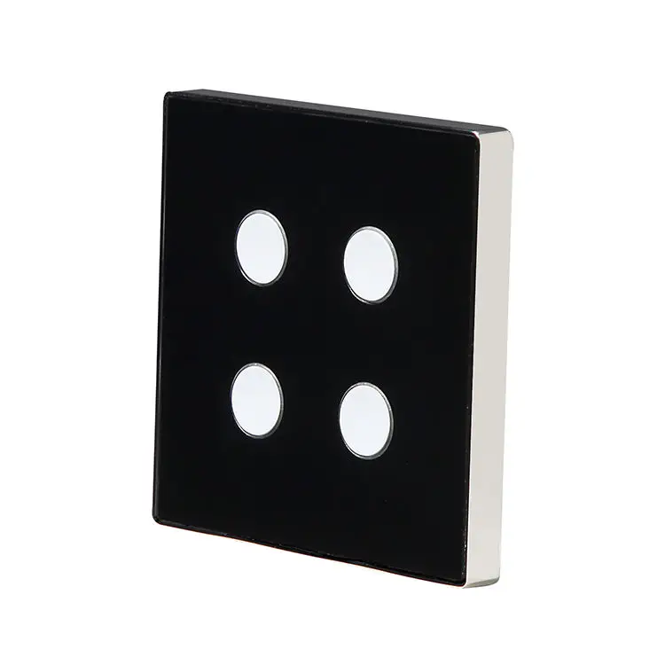 Wholesale BS Panel Home Touch Screen Electrical British Standard 4 Gang Wall Smart Light Switch