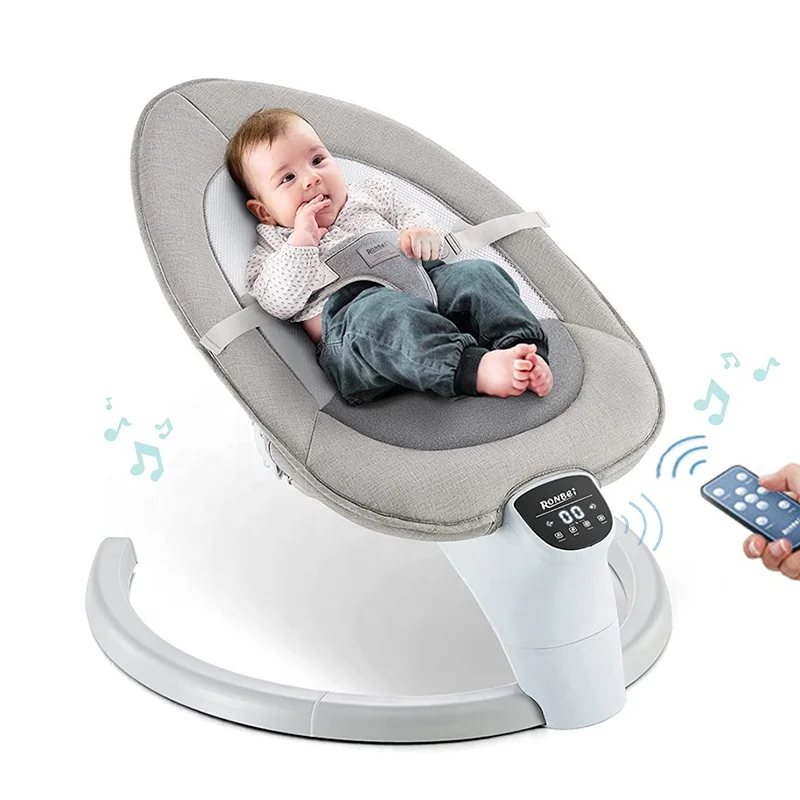 Automatic Geometric Side-to-Side Music Rocking Bed Smart Electric Baby Swing Cribs
