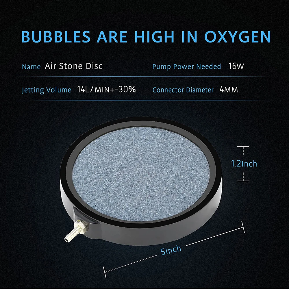 Bubble Disk Air Stone Aerator For Aquarium Fish Tank Pond Pump Oxygen New