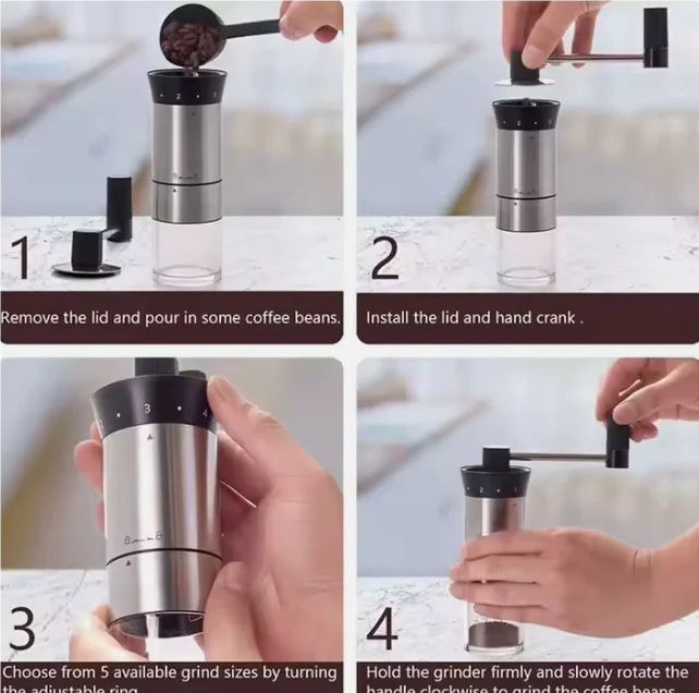 china best hand coffee grinder small portable coffee bean stainless steel  professional commercial 64mm flat burr coffee grinder