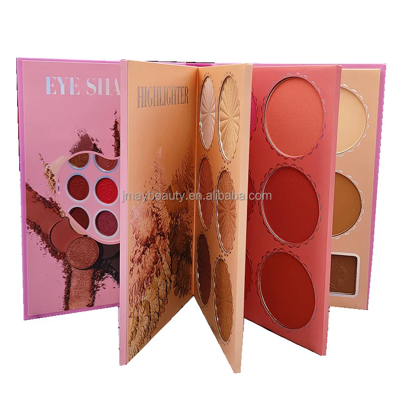 Wholesale 43 color Eye Shadow Tray Box Matte Glitter Eyeshadow Natural Shimmer Custom Eyeshadow Palette Books