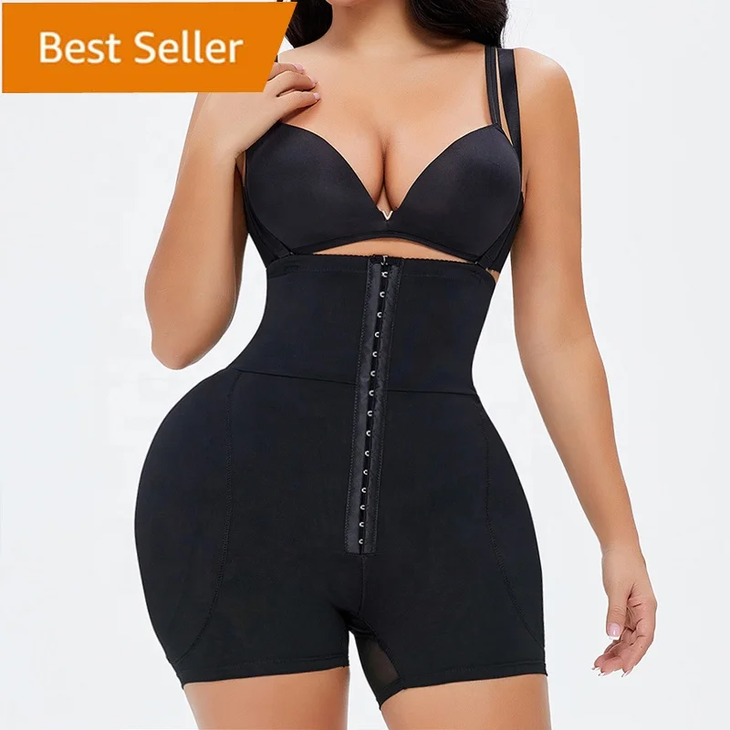 Women Butt Lifter High Waist Trainer Padded Shapewear Shorts Tummy Control Fajas Pads Hip Enhancer Compression Girdle Panties