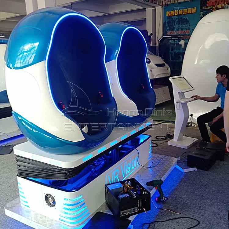 Indoor 2 seats 9D VR cinema 9D egg chair for sale