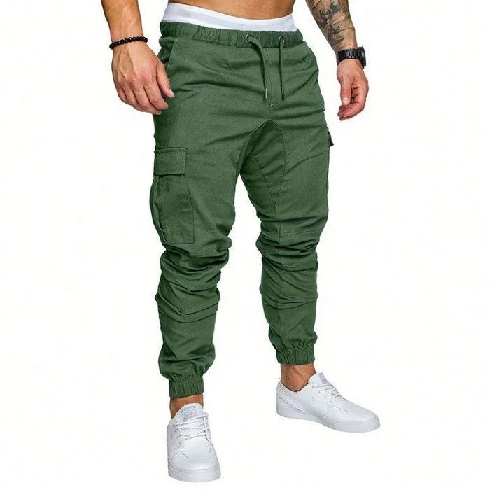 
Autumn Men Pants Hip Hop Pants 2020 New Male Trousers Mens Solid Multi-pocket Pants Sweatpants 