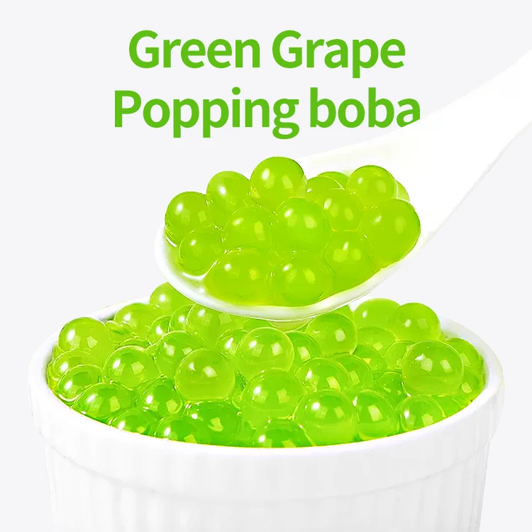 3KG green grapes Popping boba tapioca pearls jelly balls for drink