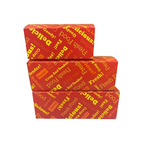 Take away food boxes customized print paper box for fried food chicken nuggets carton box