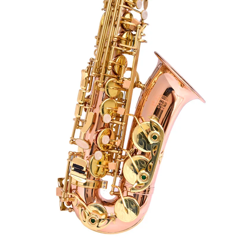 Фосфористая медь альт-Инструмент аксессуары Китай Sax золотой лак Профессиональный Eb Саксофон альт