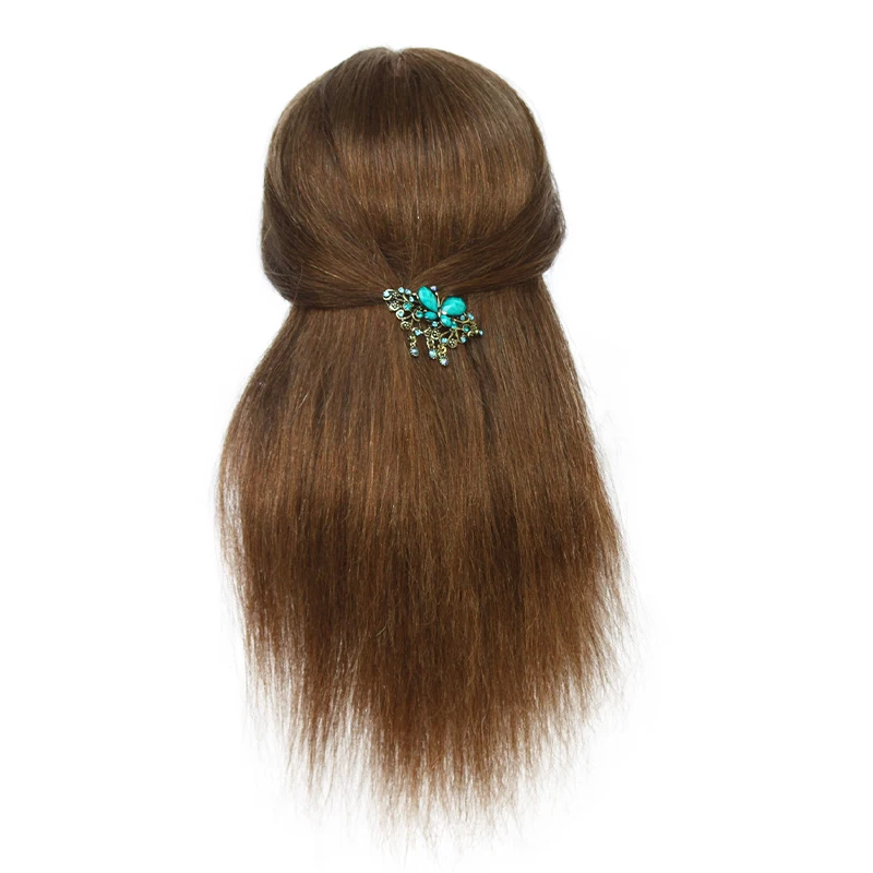 Cosmetology 100% Real Human Hair Salon Practice Hairdresser Training Head Mannequin Dummy Doll Mannequin Head