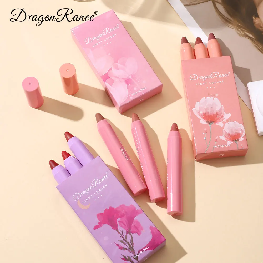 Dragon Ranee Lipstick Gel Pen 3 In 1 Wholesale Creamy Velvet Matte High Quality Natural Lipstick Korea