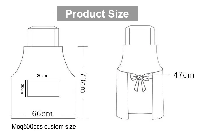 Custom Logo Kitchen Use Multi Color Black White Coffee PVC Waterproof Kitchen Apron For Women Cooking Use