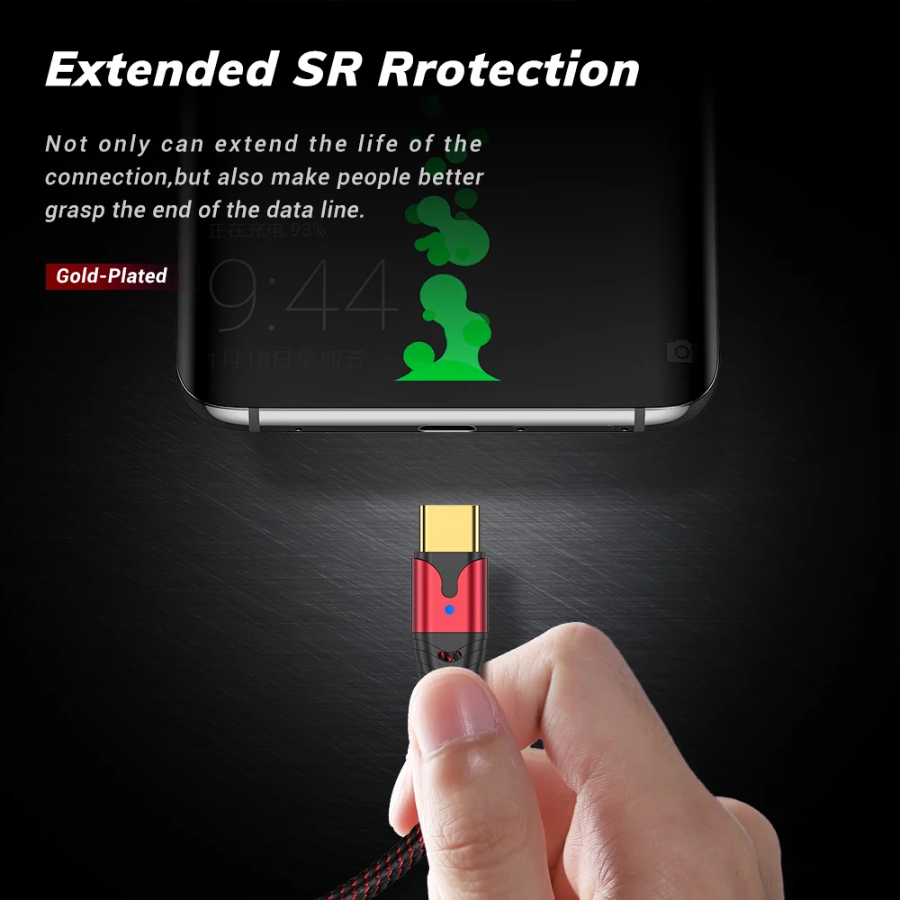 
Custom Logo AN83 1M 3A Aluminium Flat Cable Cell Phone Charging Transfer Usb C Data Cable Charger 