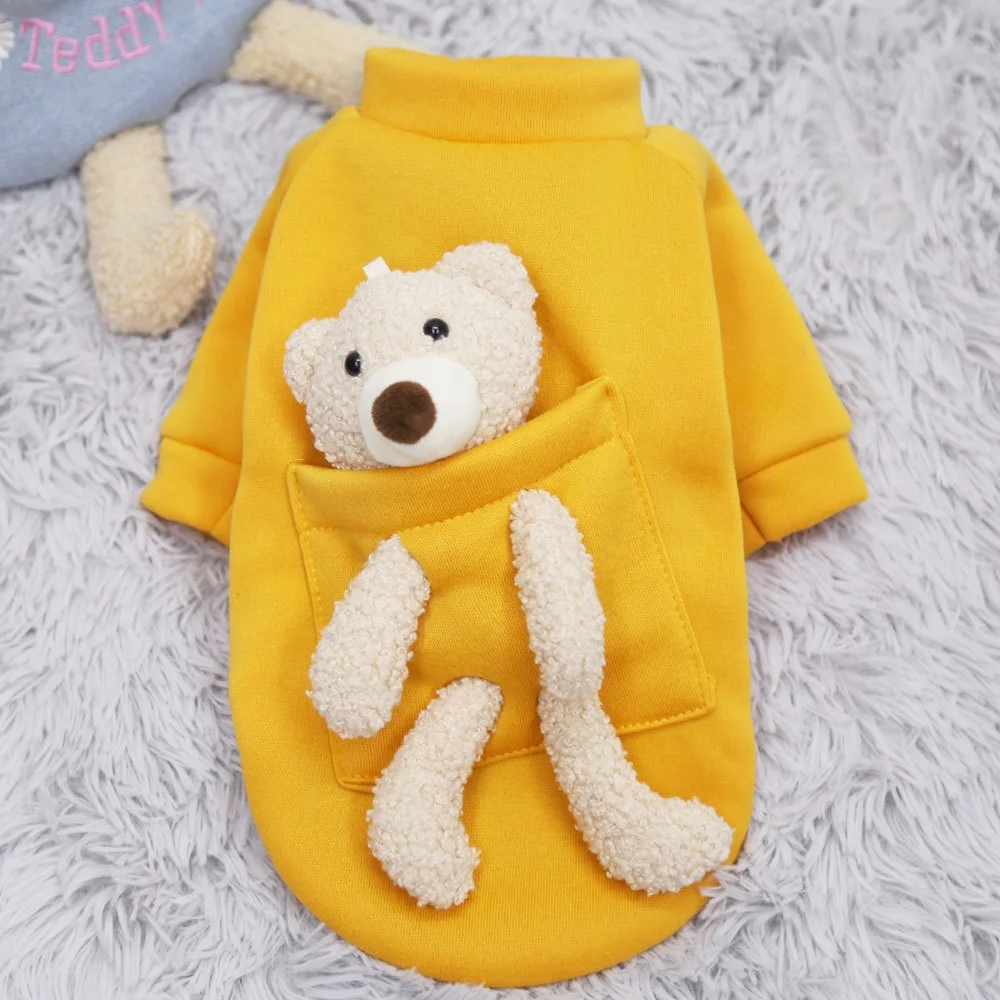 Puppy Dog Cute Clothes Winter Pet Small Dog Trendy Hoodies Sweater Korea Corgi Teddy Cat Clothes