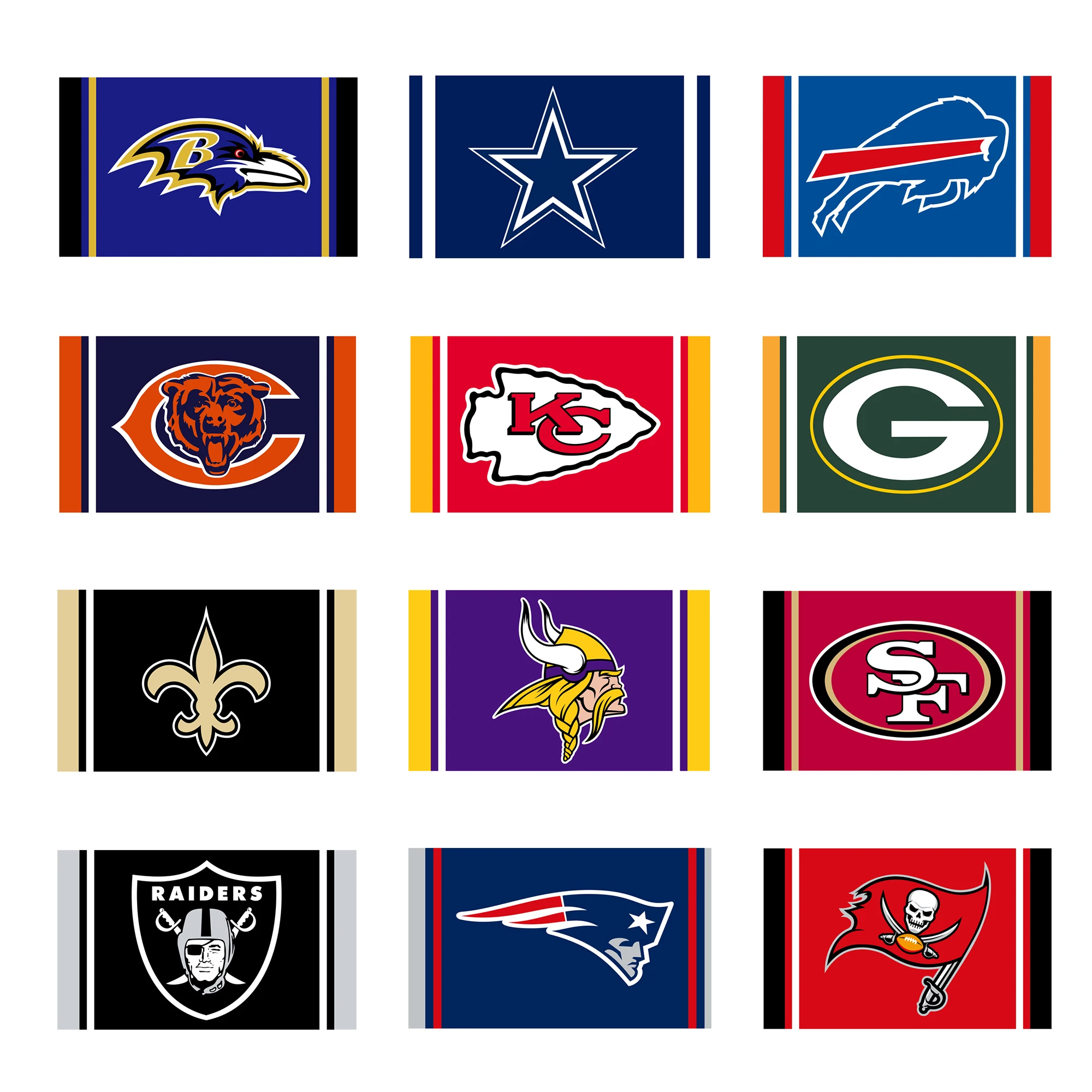 In Stock All  NFL Football Team Flag 3x5FT High Quality Custom Design Dallas Cowboys Banner 100% Polyester Sports nfl Flag
