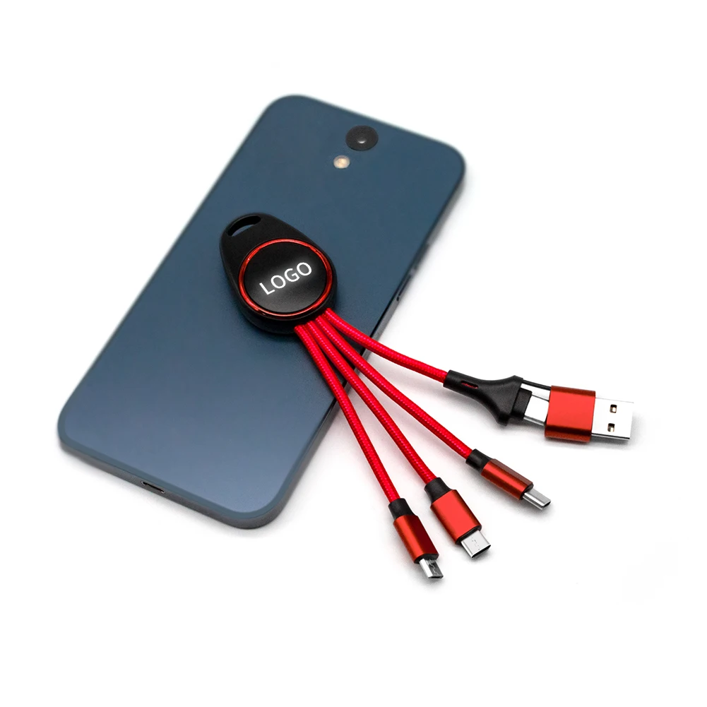 Keychain Usb c Cable to Usb c Multi-functions Charger Advertising Gifts Christmas Gifts for Promotion.