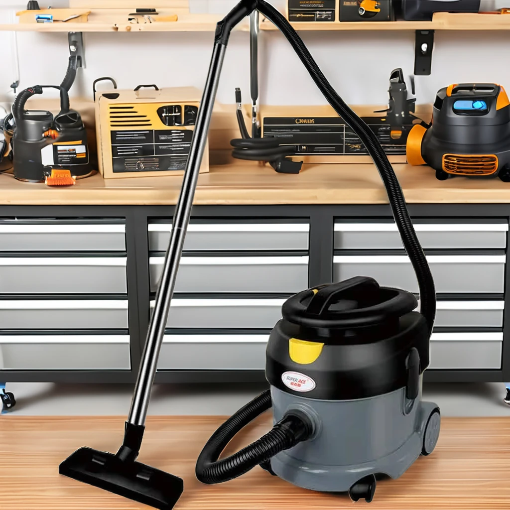 SA10/15 Mini Electric Vacuum Cleaner Wet and Dry Steam Cleaner with Wire for Home Car RV Outdoor Use for Hotels and Garages