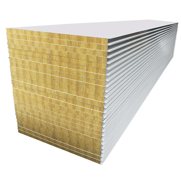 Polyurethane edge sealing composite rock wool sandwich board can be customized in a variety of specifications