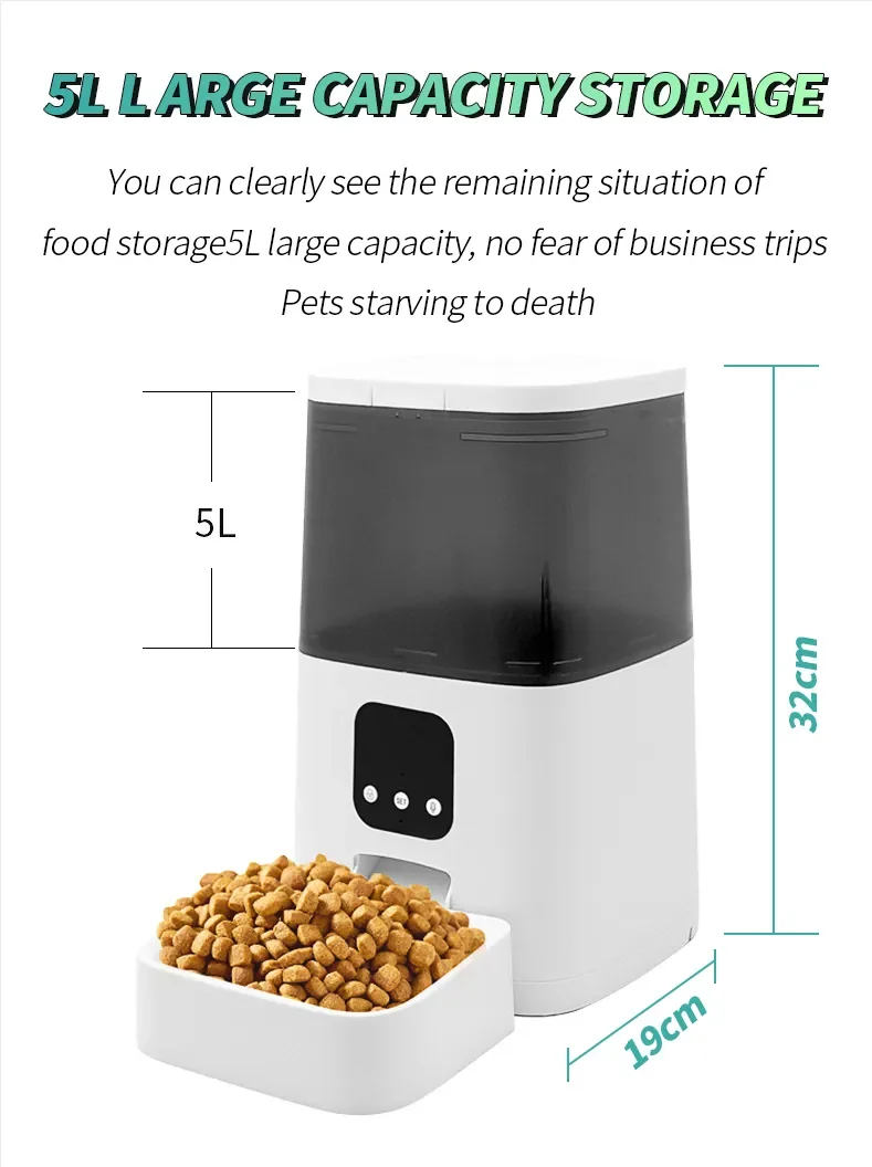 Best Selling Multi Function Phone App Remote Control Smart Pet Feeders Intelligent Automatic Wifi Pet Feeder Duplicate Supply