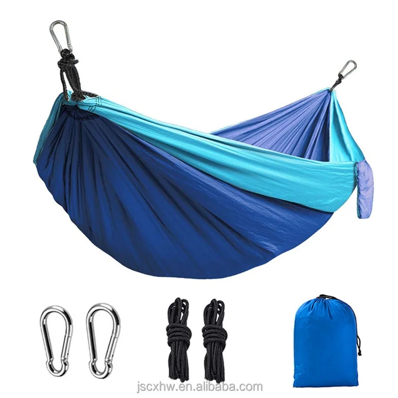 factory customized nylon outdoor camping hammock 1-2 person hammock  size&logo&color accept customization