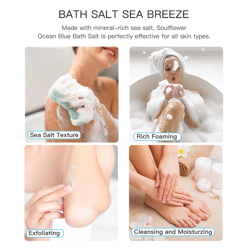 100g Natural Bath Sea Salts Sea Breeze Salt