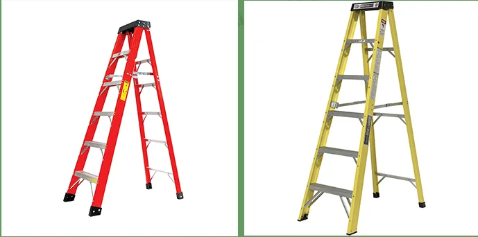 Electricians Platform 7 Tread Fiberglass Fiber Glass Step Ladder