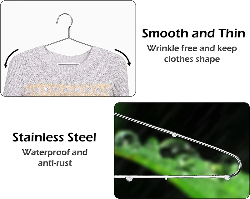 Inspring Wholesale Wire Coat Hanger Heavy Duty Space Saving Clothes Hangers Chrome Metal Hangers for Closet