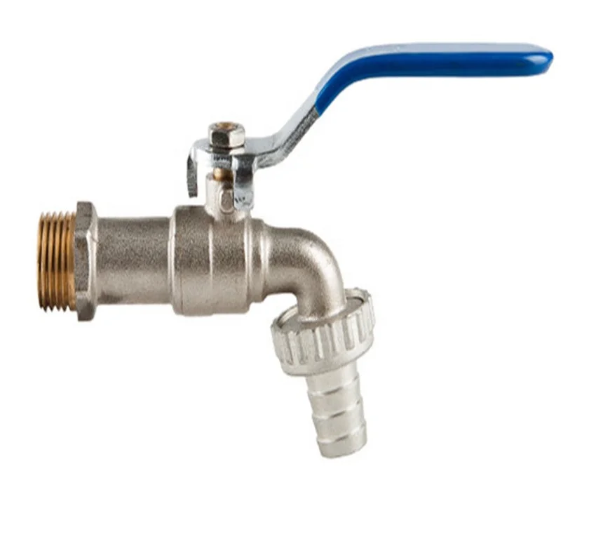 Manufacturer Promotion Home Kitchen Brass Bibcock Faucet External Thread Connection Ball Valves Water Washing Machine PVC Basin