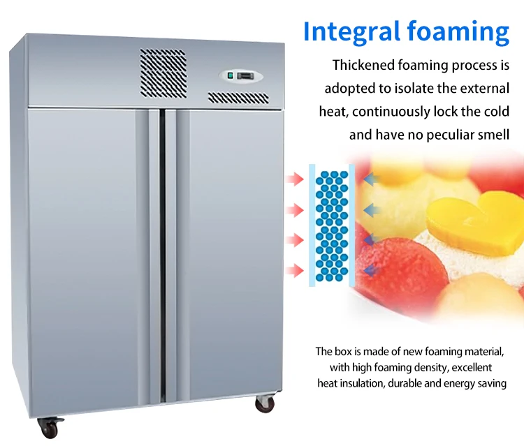 Commercial Refrigeration Freezer 1300l Standing Freezer 3 Doors Kitchen Refrigerator