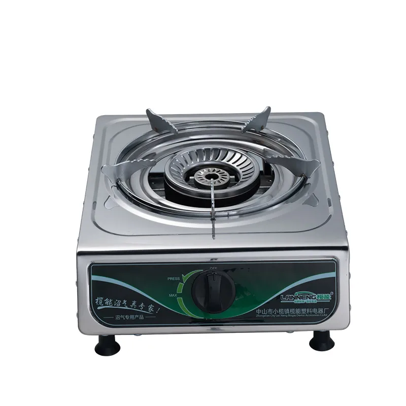 Household biogas table top cooker single stove burner stanless steel stove
