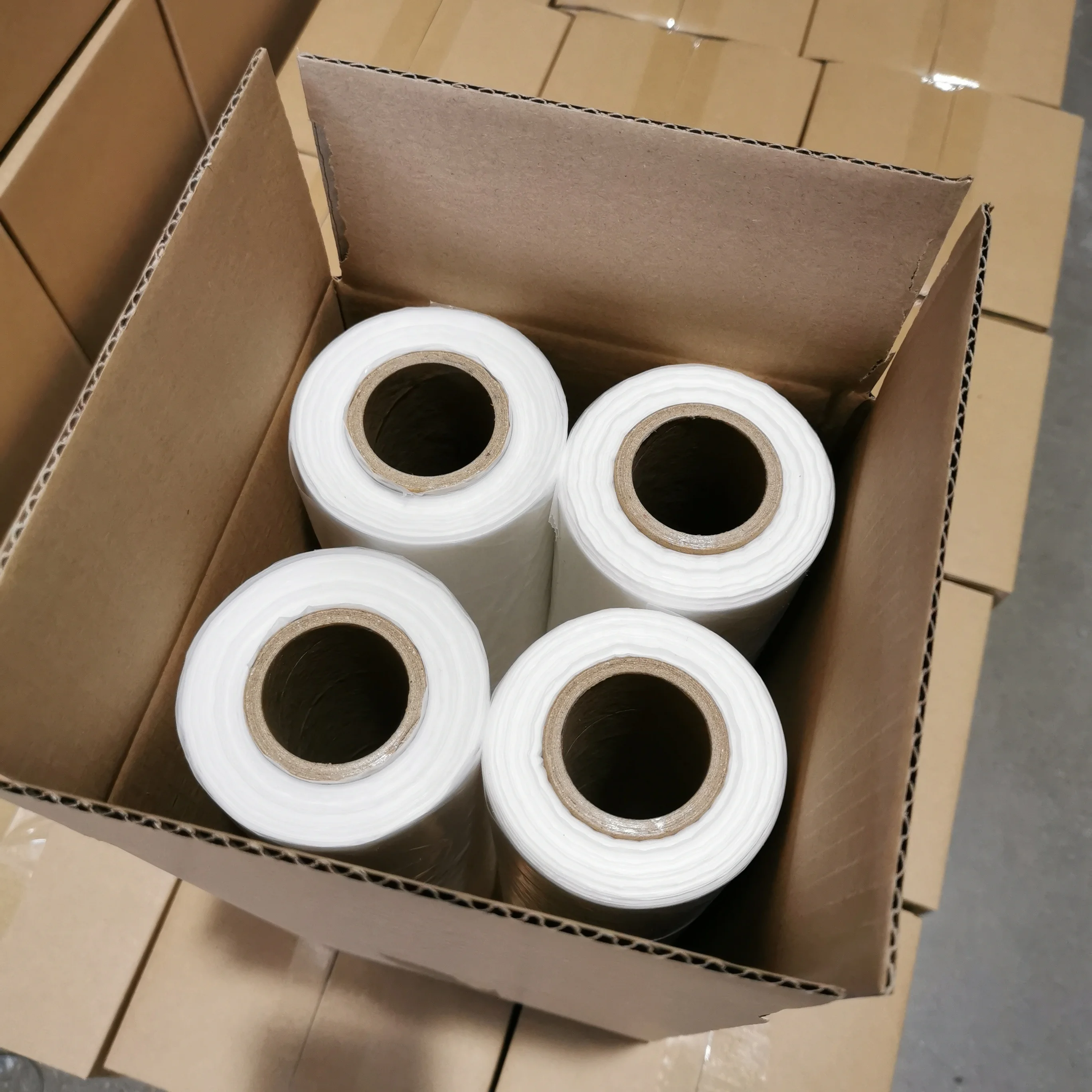 Industrial Use Raw Material Stretch Film Clear Plastic Lldpe Pallet Wrap Stretch Film Packaging With Low Cost