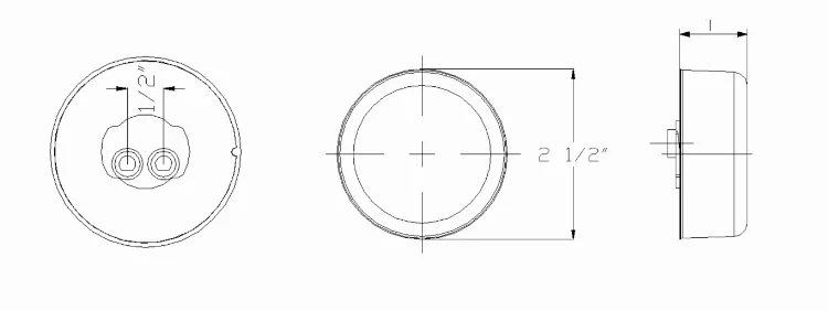 Truck Parts Accessories LED 2.5 inch Round side Marker and Clearance lights lamps for trucks/trailers/tractors