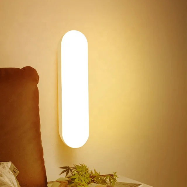 Wireless intelligent human body induction lamp night household aisle cabinet LED bedside small night light bedroom sleep
