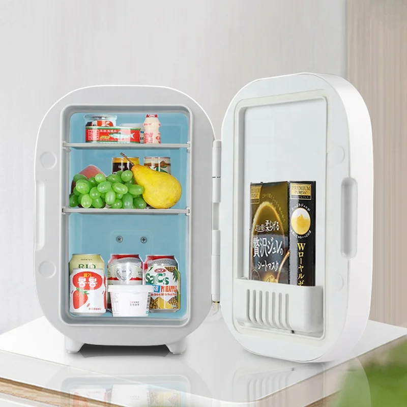 Portable Custom Home Use Mirror LED Light Cosmetic Makeup Skincare  Beauty Mini Fridge