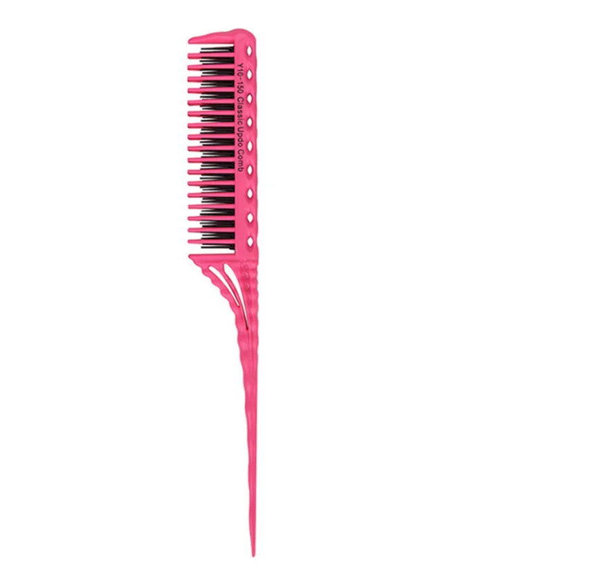 5pcs set  Portable Hair Comb Salon Brush Styling Hairdressing Tail Plastic Comb Set For Beauty New With Three-row Design Comb