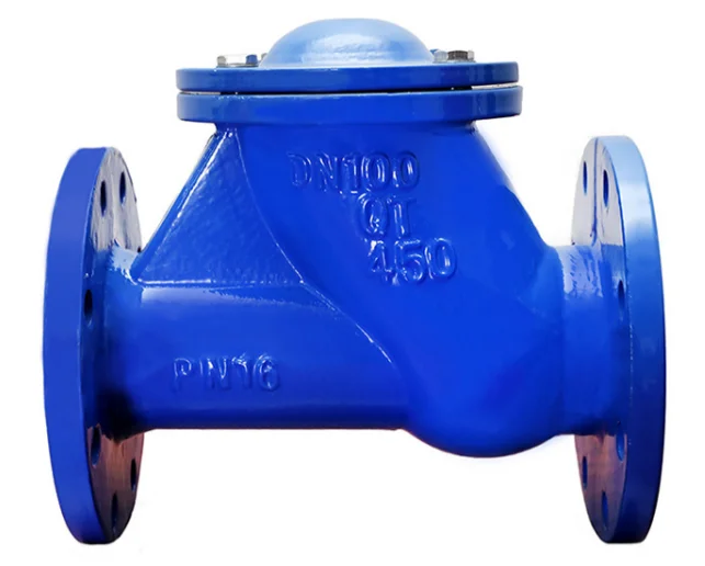 30years factory manufacture check valve ductile iron one way soft seal rubber ball flange check valve