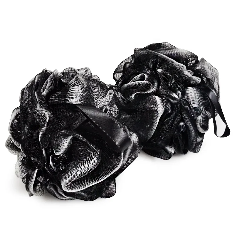 2024 Hot Sale Black bath sponge bath accessories Shower Puff for bathing