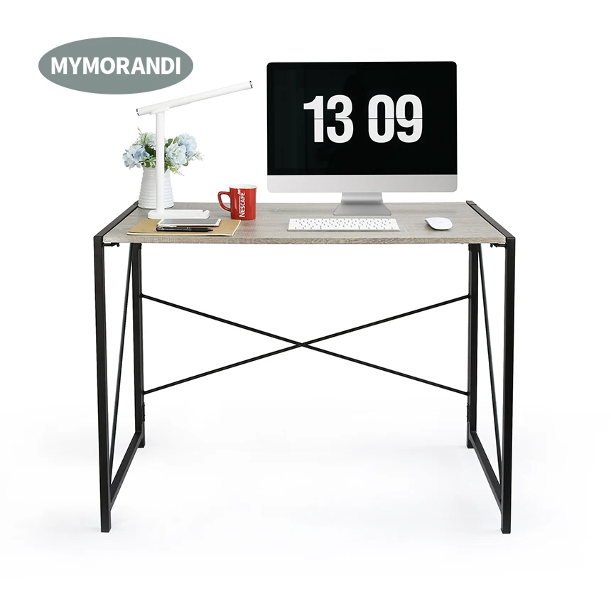 Foldable table study desk folding computer desk without socket for home and office