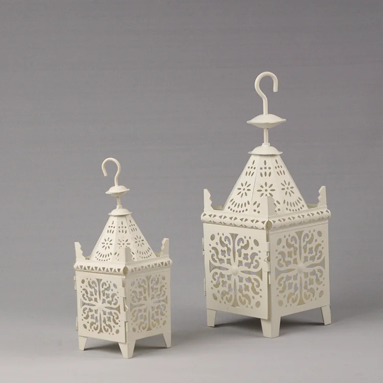 Moroccan Retro Metal lantern stand Hollow Candlestick Ramadan  decorative metal lantern stand